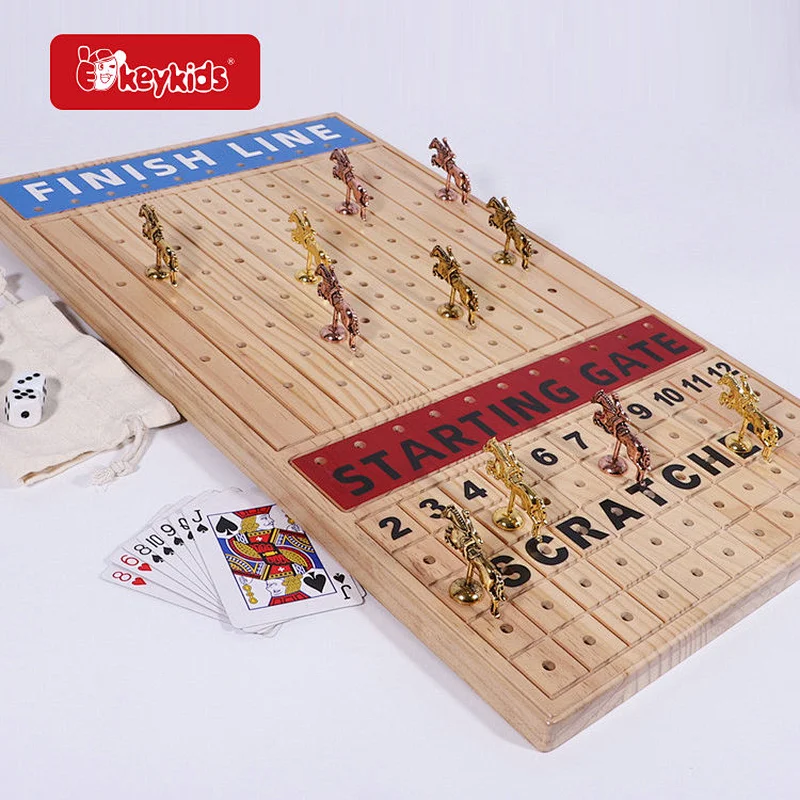 Brain Teaser Game Chess Wooden Horse Racing Game for Kids Family W11A153
