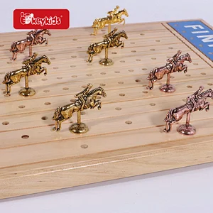Brain Teaser Game Chess Wooden Horse Racing Game for Kids Family W11A153